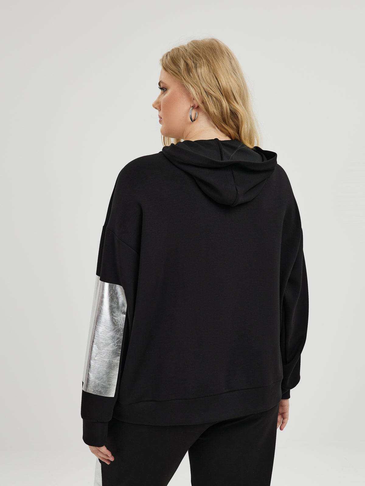 Mat Black & Silver Hoodie