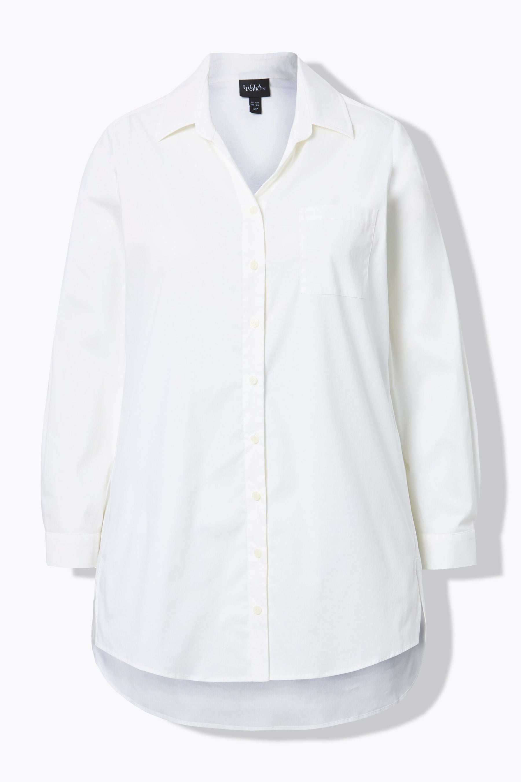 Ulla Popken White Shirt with Racer Stripe