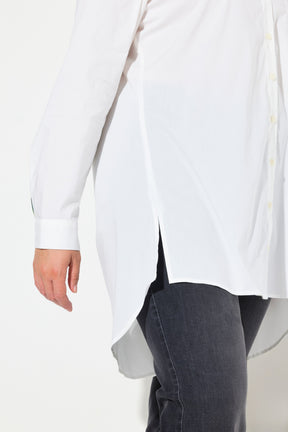 Ulla Popken White Shirt with Racer Stripe