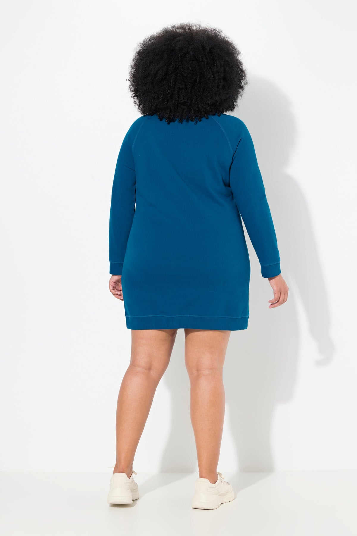 Ulla Popken Sweatshirt Dress in Teal