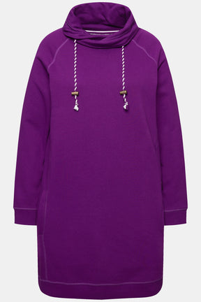 Ulla Popken Sweatshirt Dress in Magenta