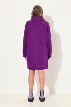 Ulla Popken Sweatshirt Dress in Magenta