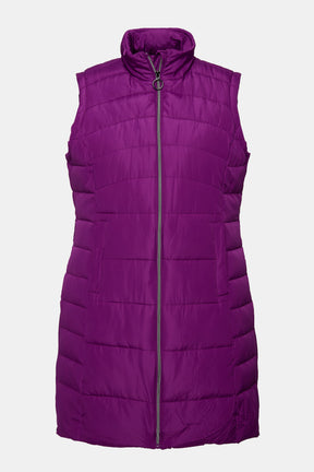 Ulla Popken Quilted Gilet in Purple