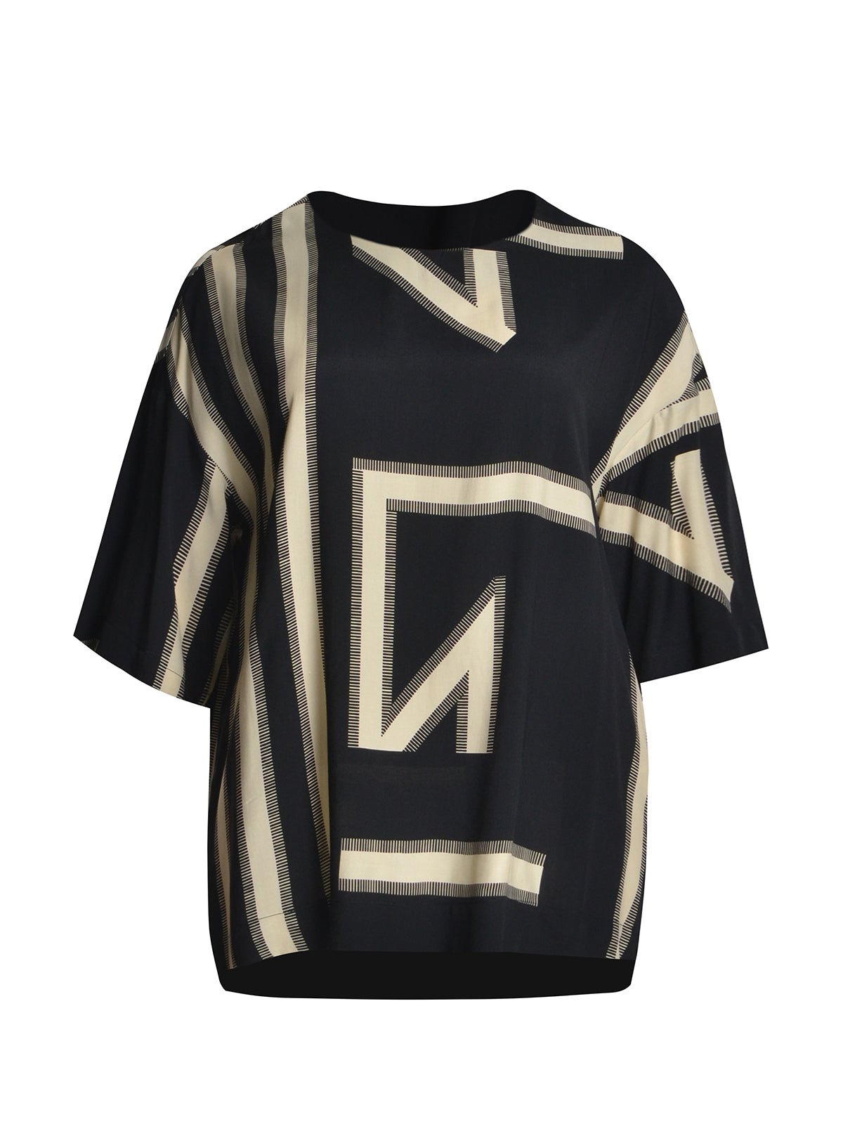 Mat Tunic in Black/Beige