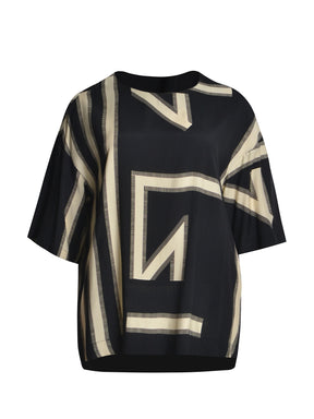 Mat Tunic in Black/Beige