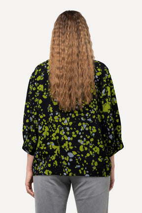 Ulla Popken Splatter Print Blouse