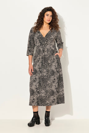 Ulla Popken Wild Print Maxi Dress