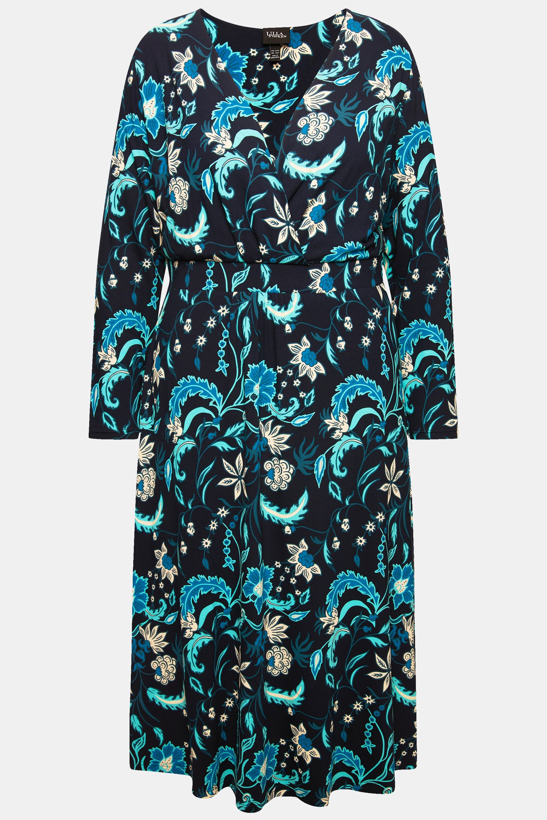 Ulla Popken Floral Faux Wrap Dress