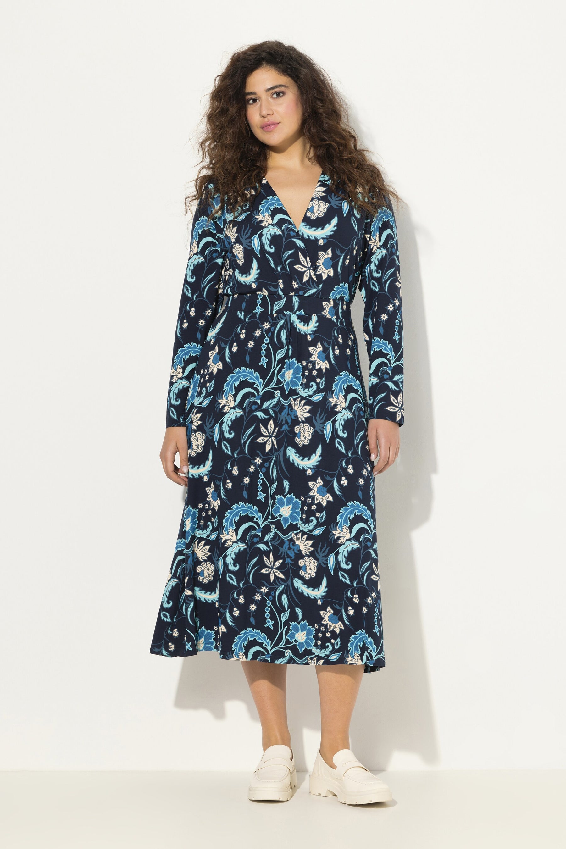 Ulla Popken Floral Faux Wrap Dress