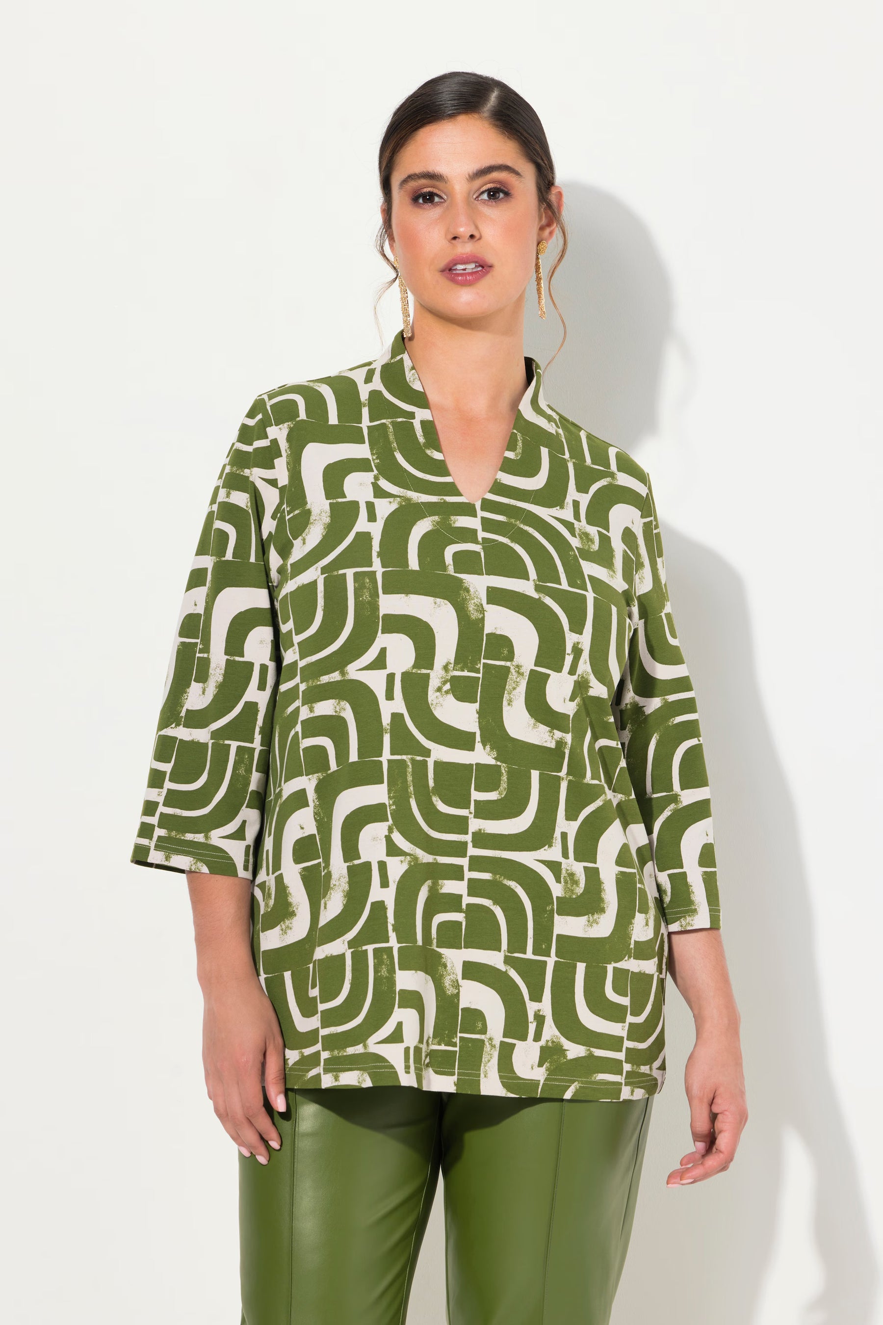 Ulla Popken Graphic Top in Green