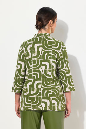 Ulla Popken Graphic Top in Green