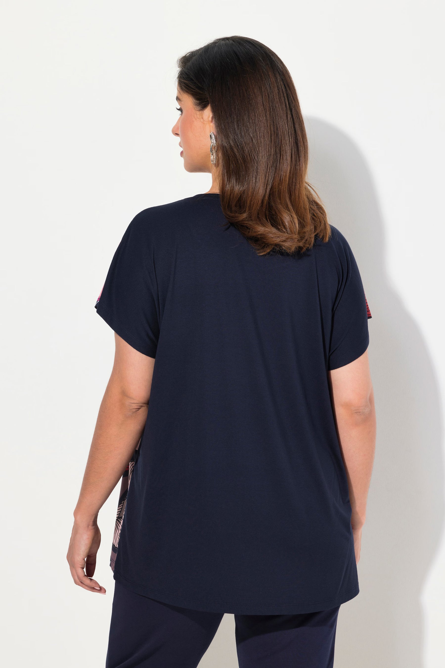 Ulla Popken Navy Floral T-Shirt