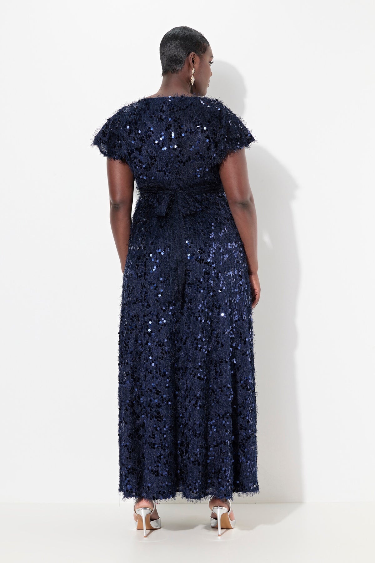 Ulla Popken Sequin Dress in Navy