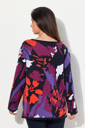 Ulla Popken Jacquard Pattern Jumper