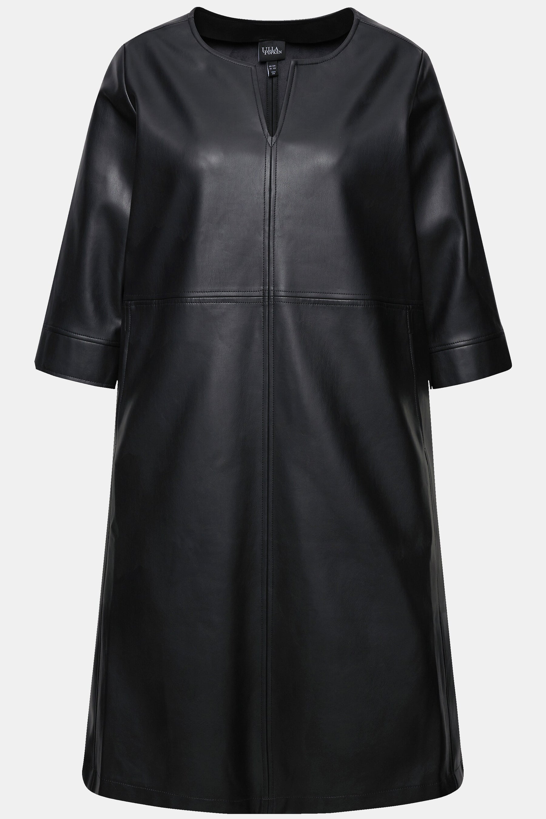 Ulla Popken Leather Dress in Black