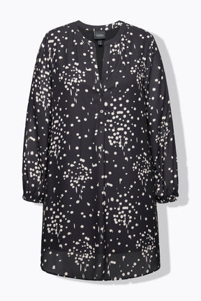 Ulla Popken Polka Dot Tunic in Black