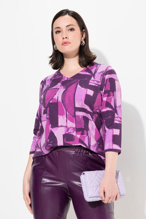 Ulla Popken Top in Pink Graphic