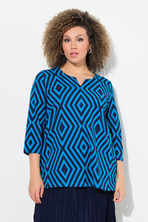 Ulla Popken Blue Diamond Shirt