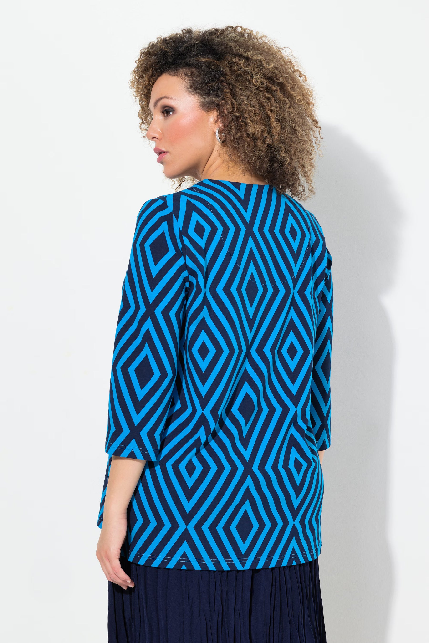 Ulla Popken Blue Diamond Shirt