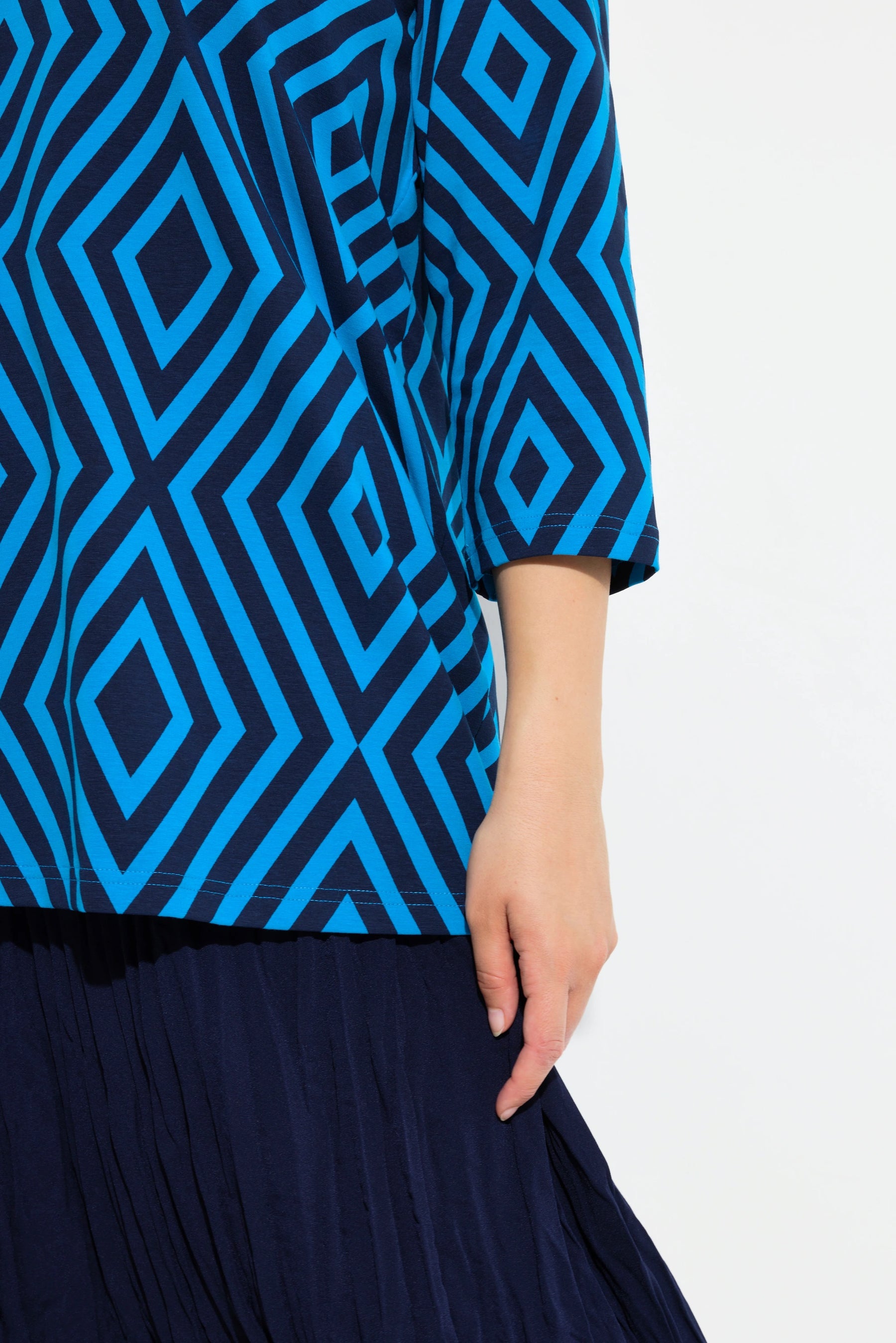 Ulla Popken Blue Diamond Shirt