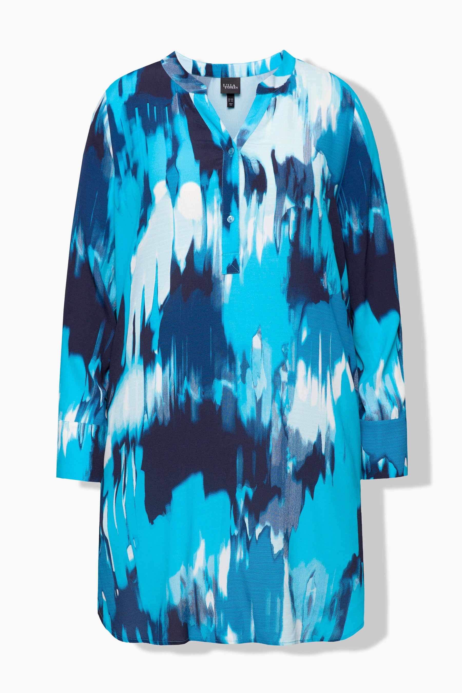 Ulla Popken Long Line Tunic in Blue