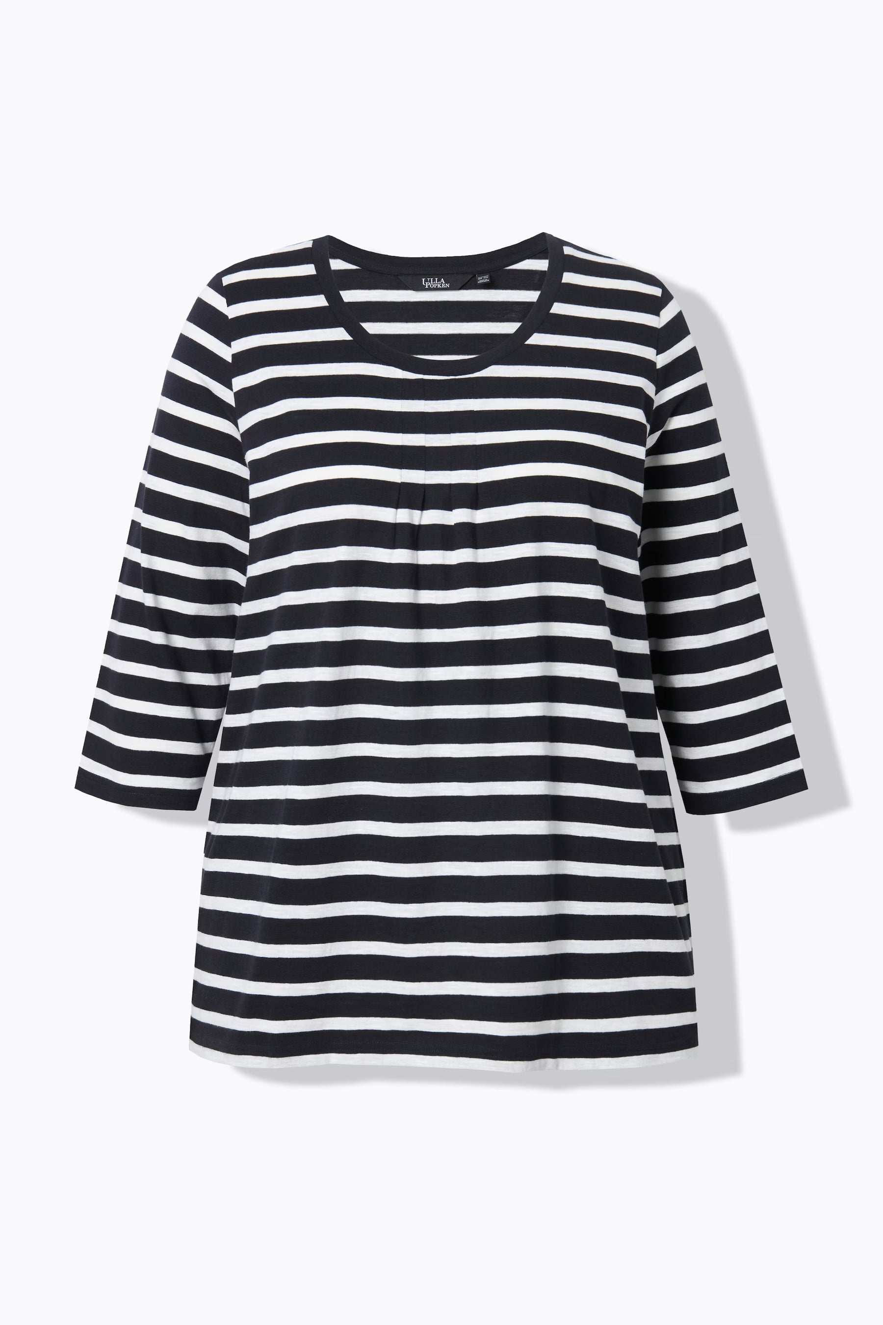 Ulla Popken Black and White Striped Shirt