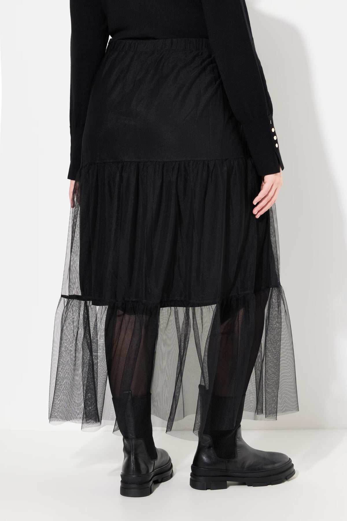 Ulla Popken Tulle Skirt in Black