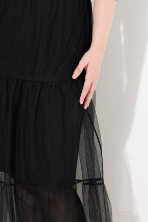 Ulla Popken Tulle Skirt in Black