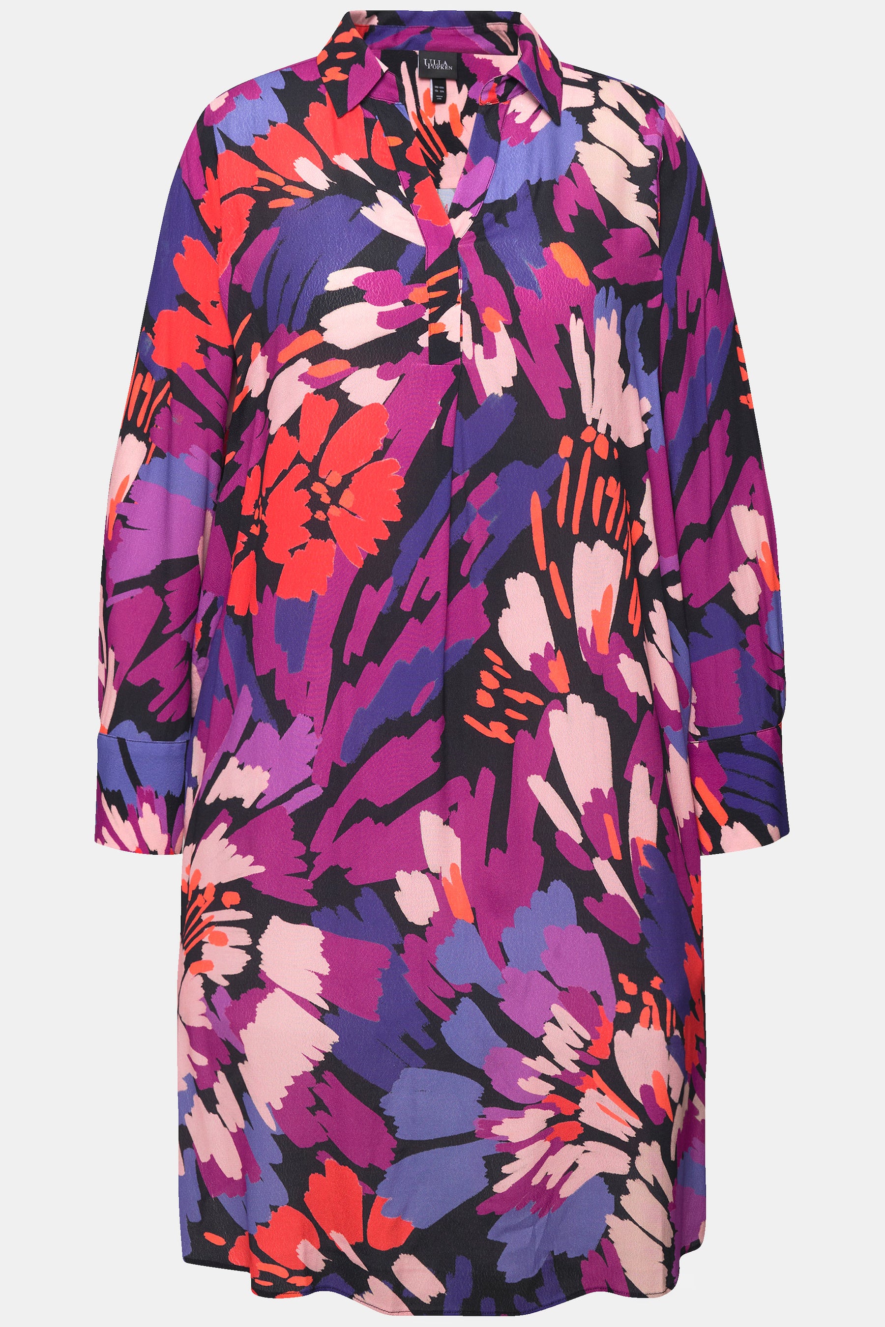 Ulla Popken Floral Brushstroke Dress