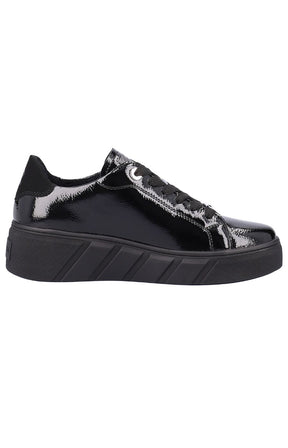 Rieker Low Top Sneaker in Black