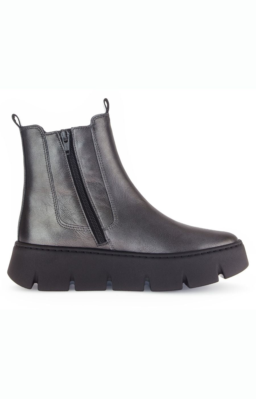 Gabor Chelsea Boot in Dark Silver