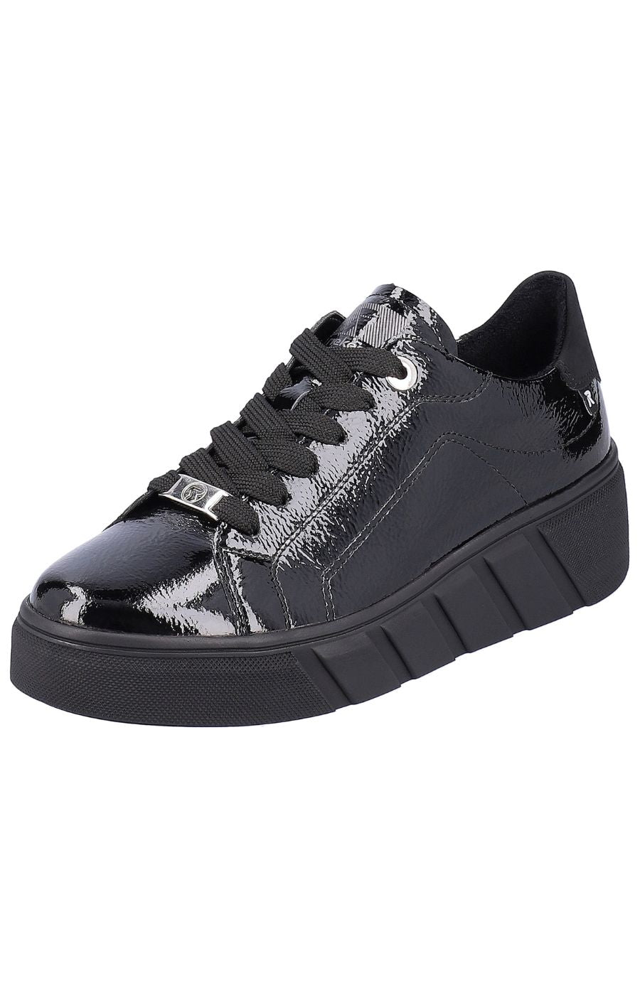 Rieker Low Top Sneaker in Black