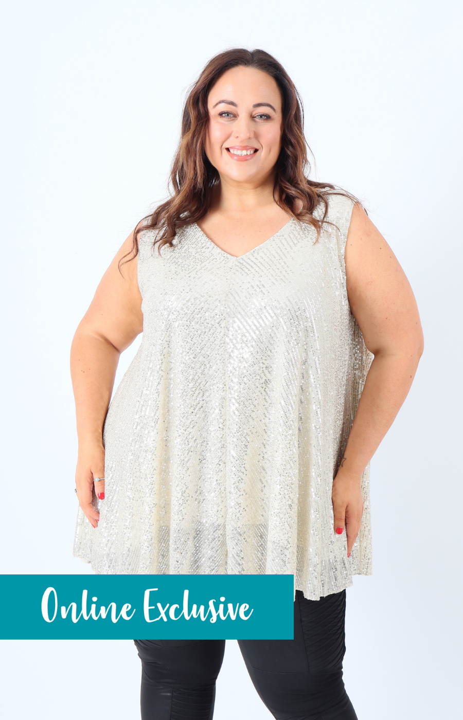 Plus size sequin vest best sale