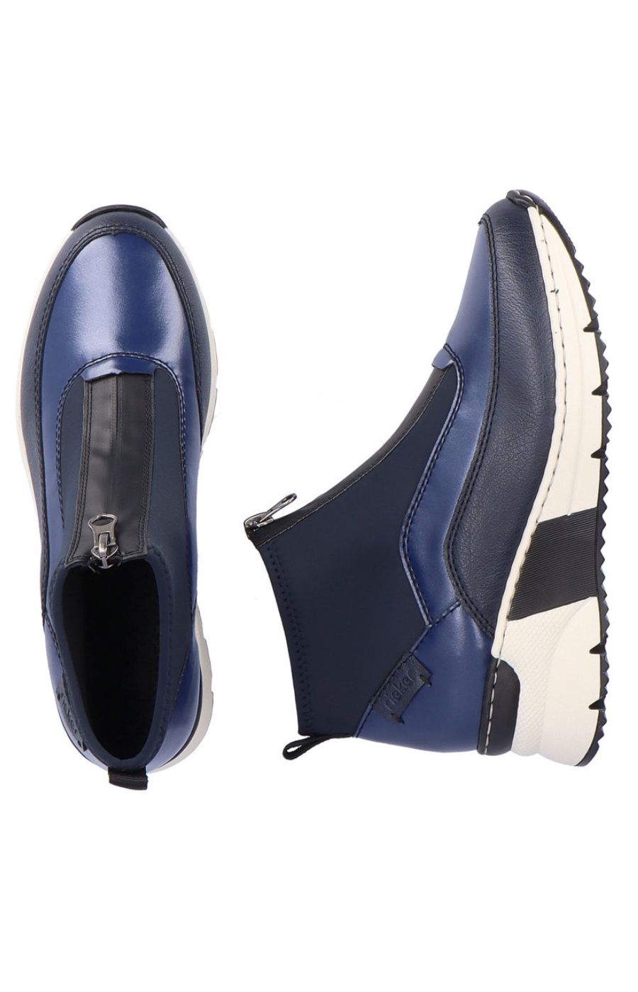 Rieker Zip Wedge Trainer in Blue