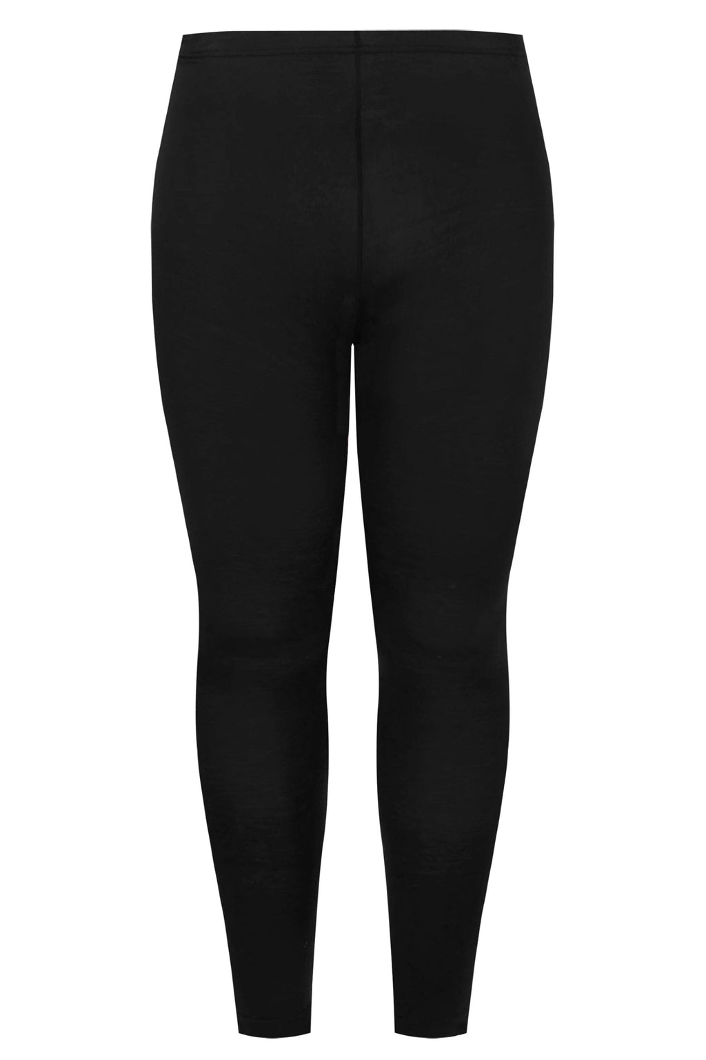 Fleece-Lined Leggings with Ruched Back Black