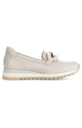 Gabor Buckle Loafer in Cream