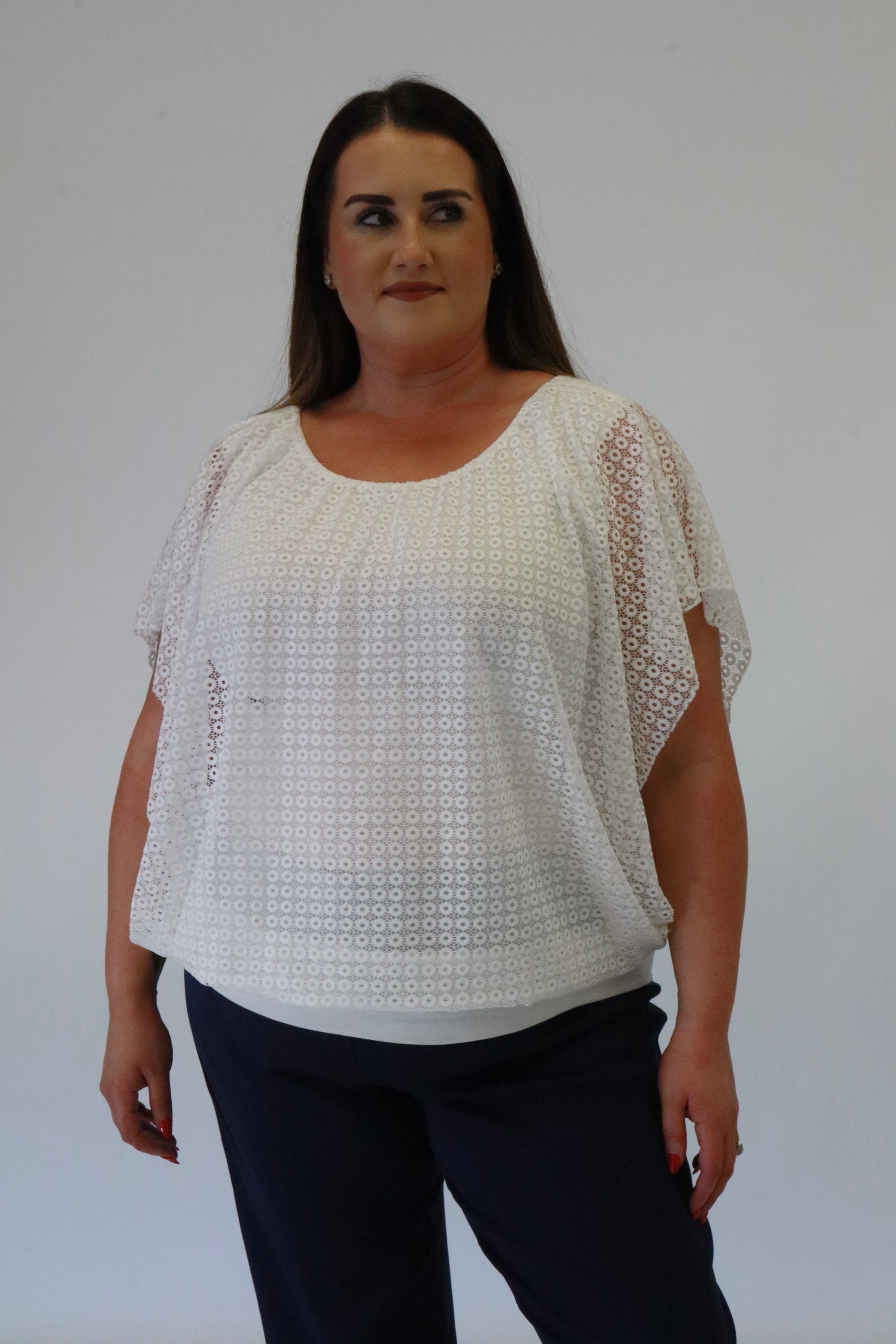 Lace Magic Blouse in White