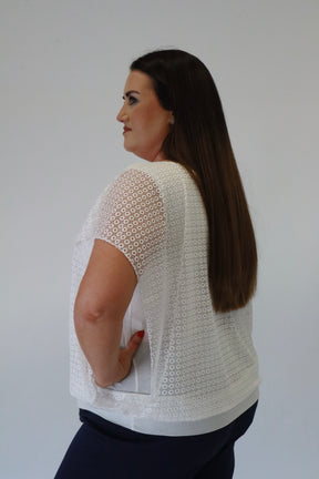 Lace Magic Blouse in White