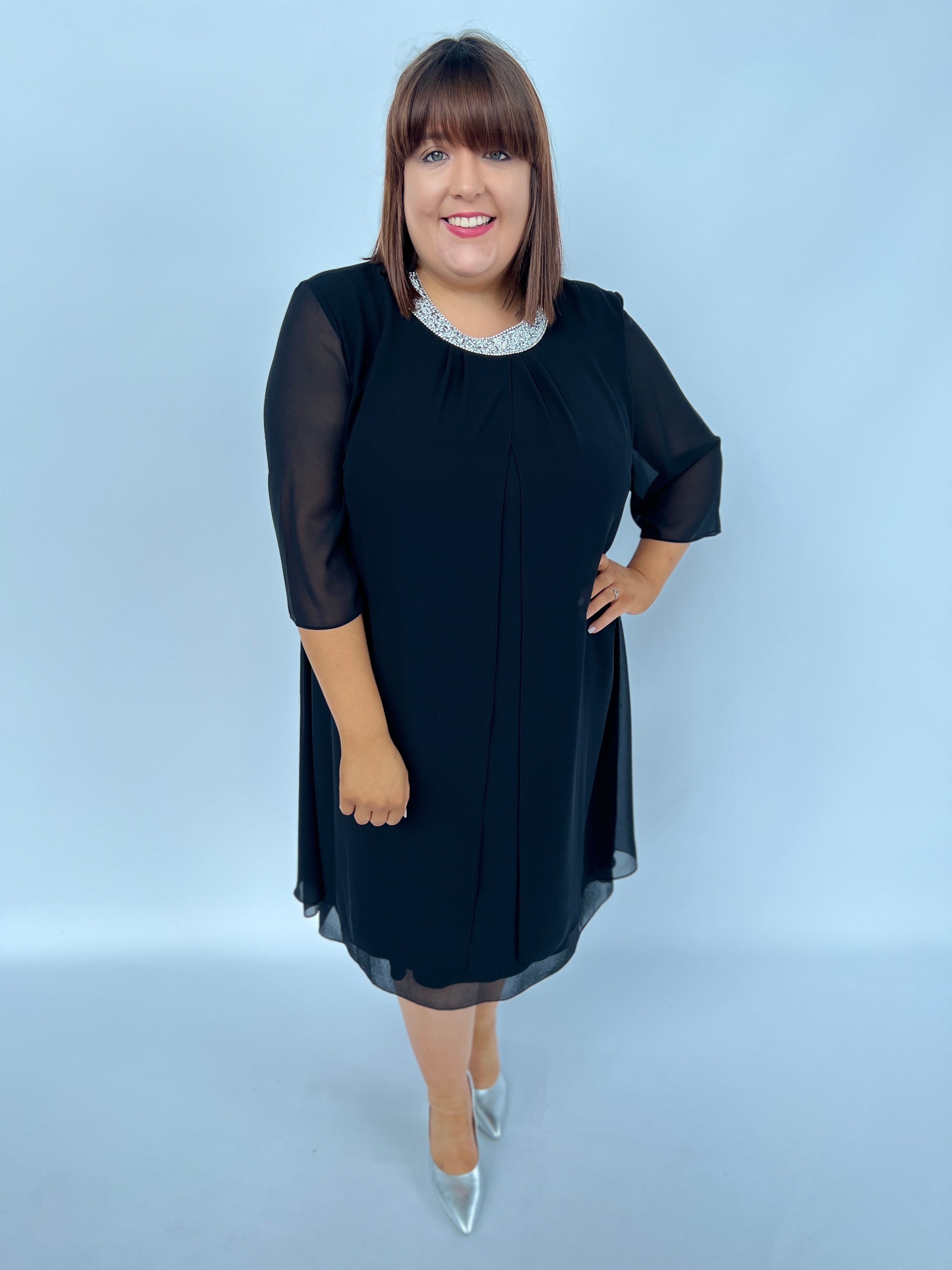 Godske Black Occasion Dress | Plus Size Dresses | Wardrobeplus.ie