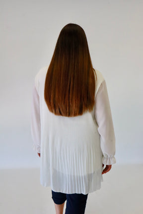 Maizie Pleated Blouse in White