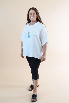 Vita Cowl Neck Blouse in White