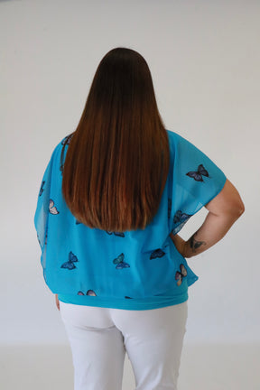 Butterfly Magic Blouse in Blue