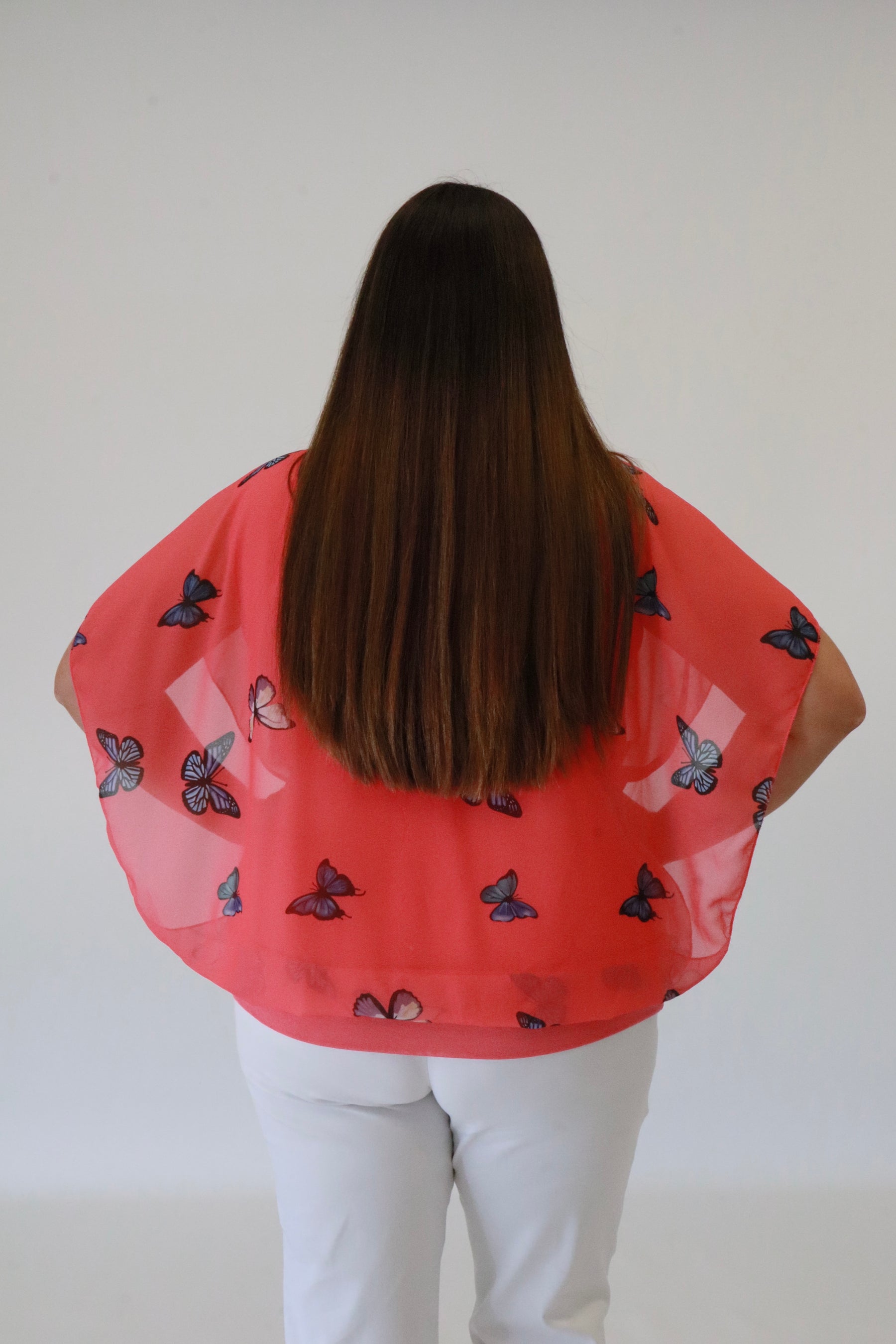 Butterfly Magic Blouse in Coral