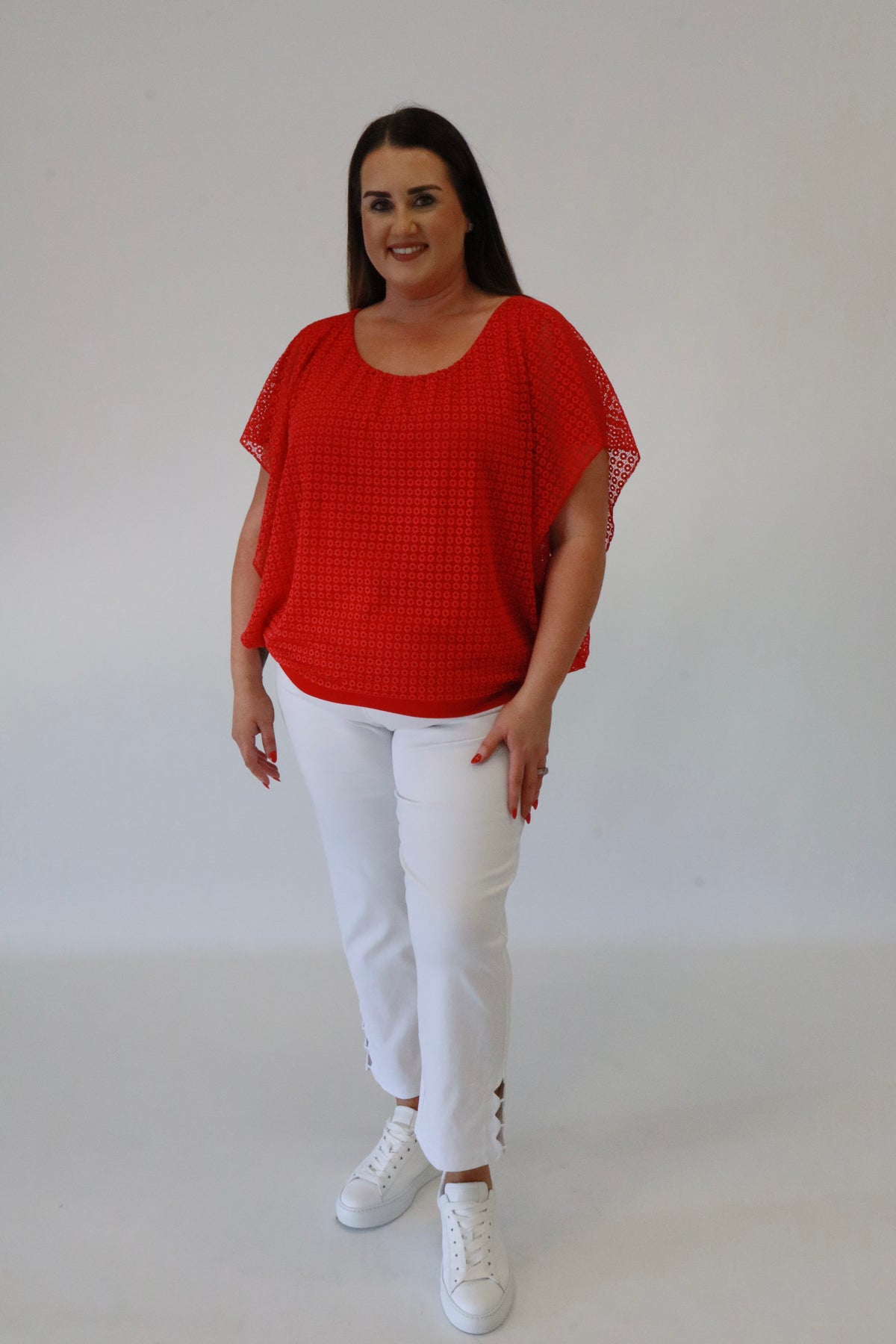 Lace Magic Blouse in Red