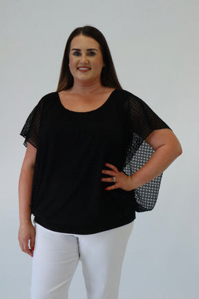 Lace Magic Blouse in Black