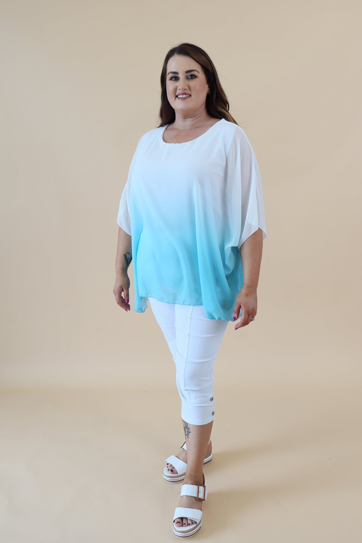 Nellie Blouse in Turquoise