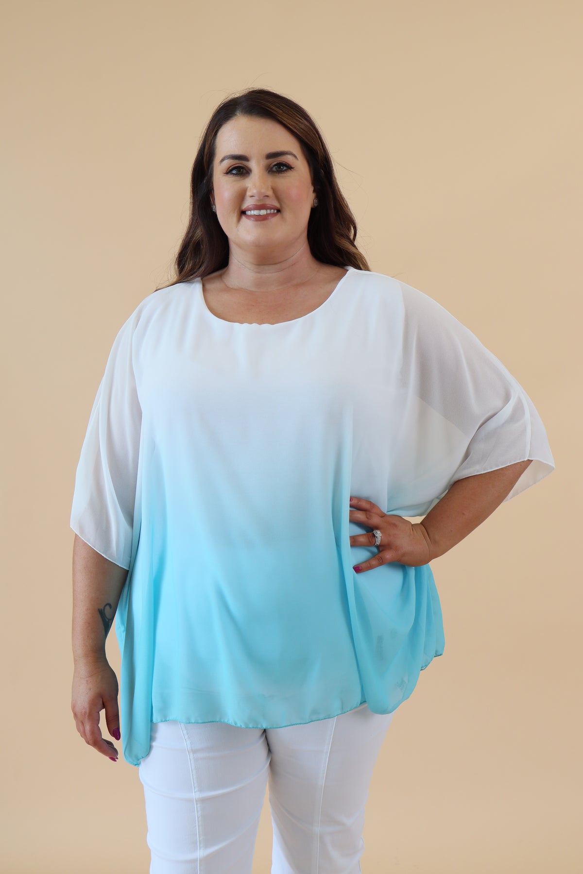 Nellie Blouse in Turquoise