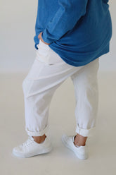 Grace Jogger in White