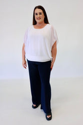 Pinns Wide Leg Trousers in Navy