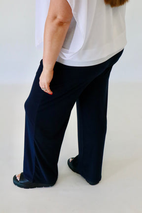 Pinns Wide Leg Trousers in Navy